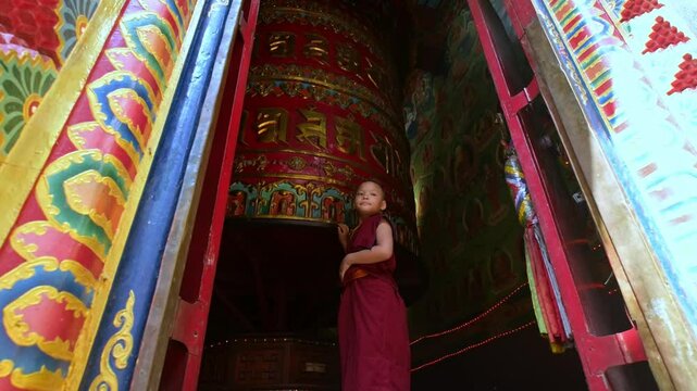 Mongolian child monks begin their spiritual journey at a young age, dedicating themselves to Buddhist teachings, meditation, and monastic life. They study sacred texts, practice rituals.