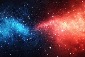 Obraz premium A dynamic competition background in red and blue themes, illustrating the high-energy atmosphere esports challenges.