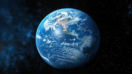 Obraz premium Earth, space, rotating, clouds, galaxy, background, blue, planet, globe, environmental