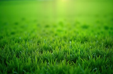 Naklejka premium Close-up view of rich green grass. Fresh grass texture. Natural environment. Beautiful pattern of green blades. Vibrant colors. Ideal background. Spring summer scene. Natural growth. Ideal for nature
