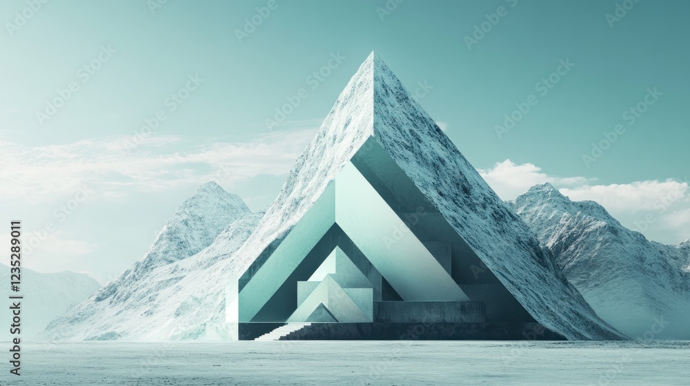 Poster Abstract Geometric Structure Embedded Within Snowy Mountains