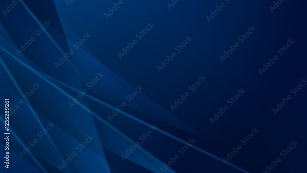 Poster abstract blue background with dynamic shine light and dark blue gradient texture. technology network