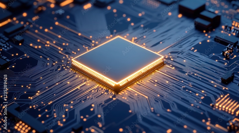 Poster central processing unit integrated circuit board technology