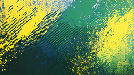 Abstract sports background with green and yellow gradient brushstrokes and halftone effect. dynamic grunge background. scratch and texture elements for design. Dynamic Brushstrokes. Illustration