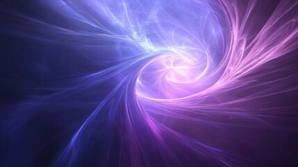 Abstract Purple and Blue Swirling Energy Vortex