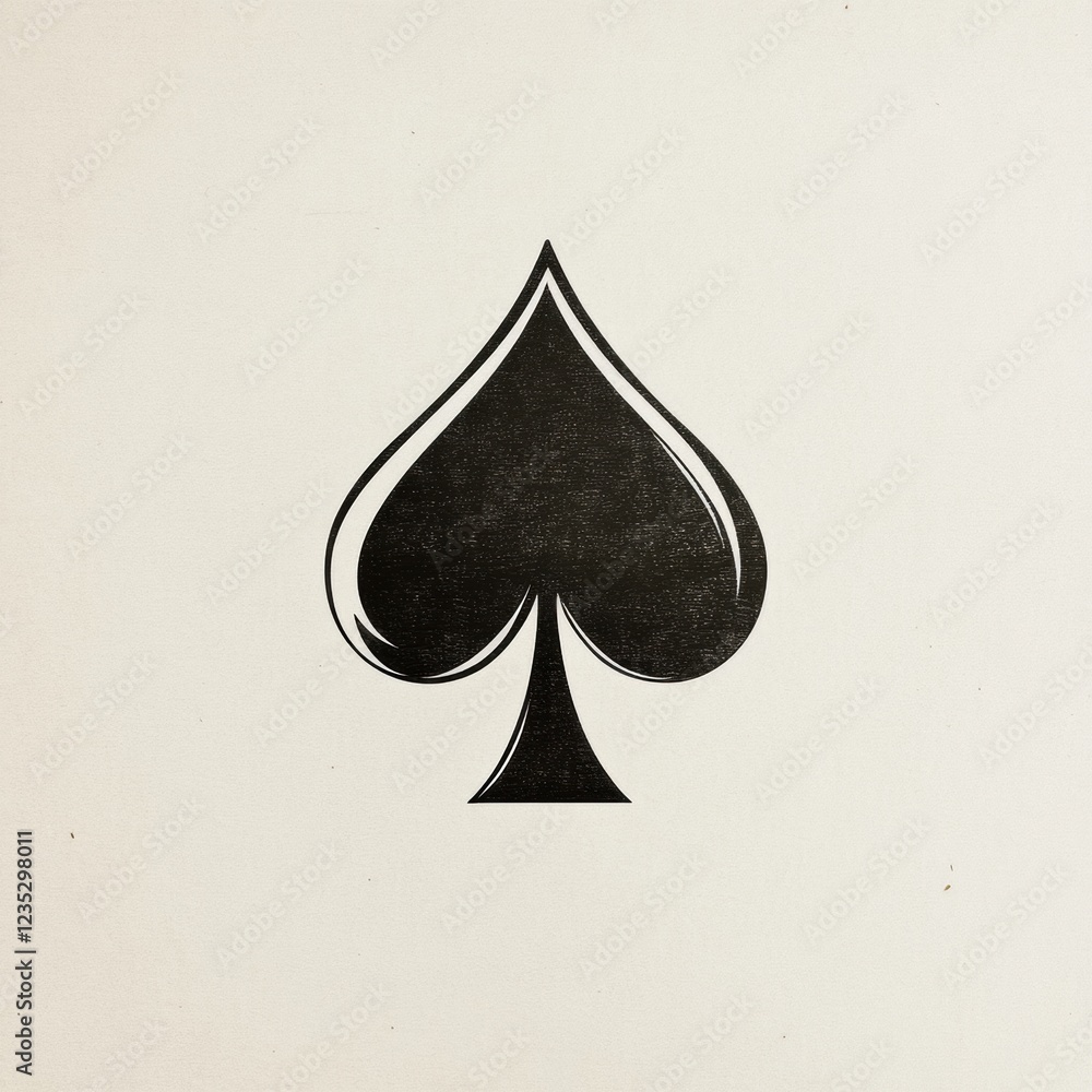 Aufkleber Classic spade symbol design on a subtle background for a sleek and minimalist aesthetic. Generative AI