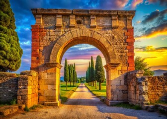 Naklejka premium Historic Roman Porto Fluviale Aquileia