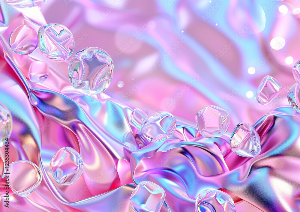 Aufkleber luminous holographic abstract backdrop - ideal for graphic designers and web developers