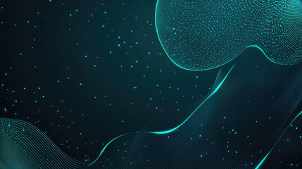 Glowing Blue Wave of Light - Abstract Digital Energy Flow