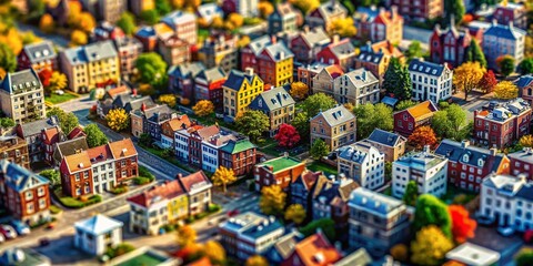 Obraz premium Macro City Landscape with Vibrant Colors and Intricate Textures