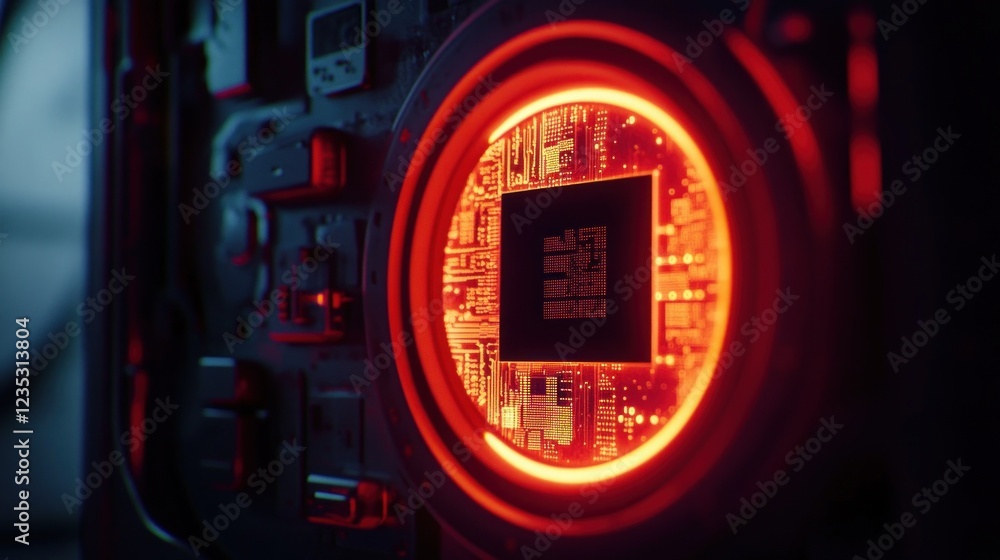 Poster illuminated microchip integrated circuit technology