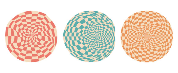 Psychedelic checkerboard poster