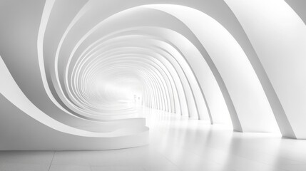 Naklejka premium Abstract White Architectural Space Interior Design