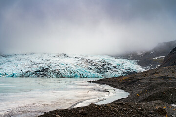 Glacier Ice Iceberg on ice lagoon Iceland
