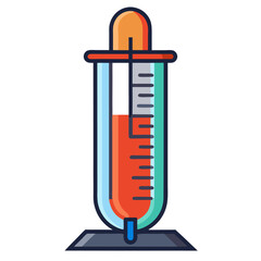 Hydrometer Laboratory Research Vector Illustration – Clipart, Line Art & Cartoon Design, Hydrometer lab research vector—clipart, line art & cartoon design for digital use.
