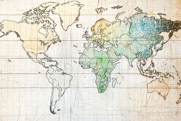 worldwide statistical trends displayed on geographic map