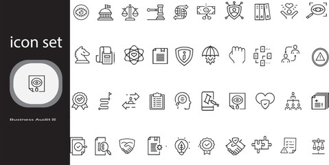 Ensemble de 60 icônes de plan relatives à l'entreprise