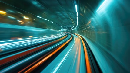 A futuristic underground tunnel system for high-speed transport.