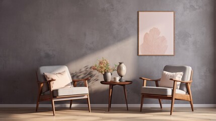 mid century modern living room interior design