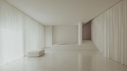 Fototapeta premium A minimalist home with energy-saving design elements.