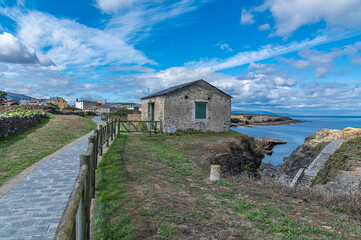 View of the village of Rinlo, Galicia, Spain