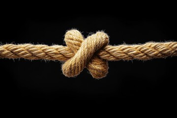 A simple rope knot tied tightly together