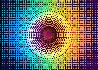 Pop Art Halftone Dot Circle Gradient Effect Banner