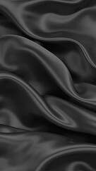 Obraz premium Elegant gray satin fabric with soft waves and reflections