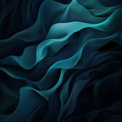 Obraz premium Flowing deep blue fabric with soft curves and dynamic waves