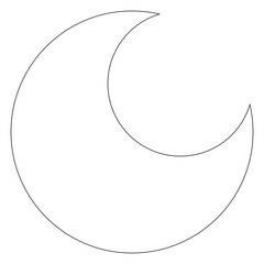 Big Black Outline Crescence