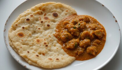 Warm Chapati Served with Fresh Curry