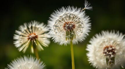 Dandelion Seed Head Blowing in the Wind Flower