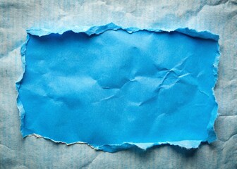 Obraz premium Ripped Blue Paper Texture for Backgrounds and Overlays