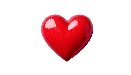 red heart isolated on transparent background