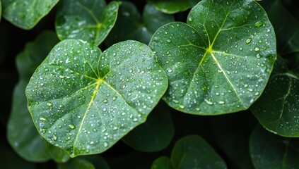 Dew-Kissed Leaves: A Symphony of Green