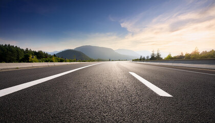 Fototapeta premium asphalt road with lining