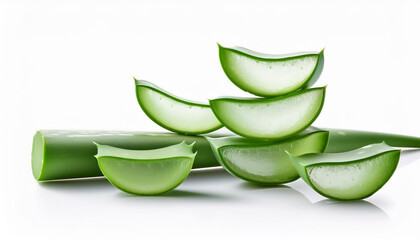 aloe vera isolated on white background
