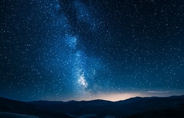 Obraz premium Milky Way over mountains at night, stargazing, landscape, travel
