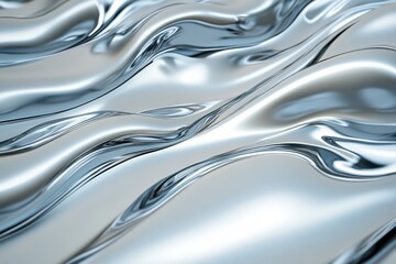 A background with silver waves. Generative AI