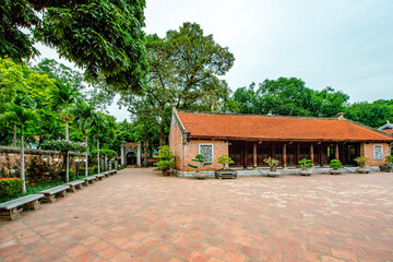 Fototapeta premium Hanoi - Vietnam. December 03, 2015. Temple of Literature. Top choice Confucian Temple in Hanoi.A rare example of well-preserved traditional Vietnamese architecture, the Temple of Literature honours 