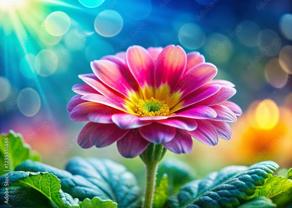 Poster spring blossom macro: delicate flower close-up with soft bokeh background