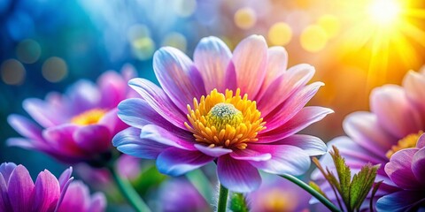 Obraz premium Spring Flower Macro Close-Up: Vibrant Floral Background for Ebooks & Digital Designs
