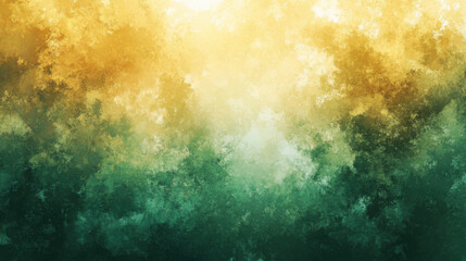 A captivating abstract digital painting featuring a central vibrant green formation