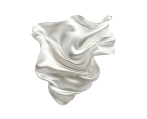 Elegant White Fabric on Transparent Background