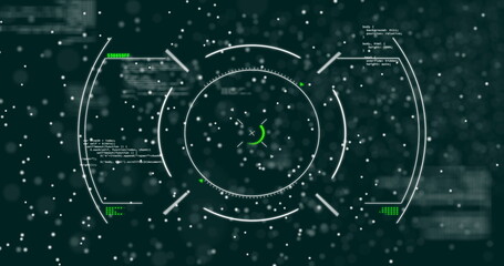 Futuristic data visualization and coding image with geometric shapes and lines