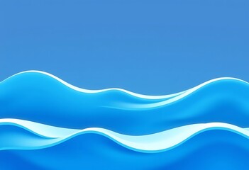 Obraz premium Abstract Blue Waves Abstract Design Background