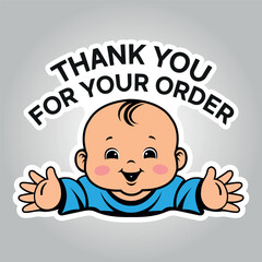 baby boy STICKER THANK YOU