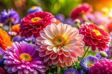 Fototapeta premium Vibrant Spring Blossom Macro Close-Up: Floral Pattern for Banner Design
