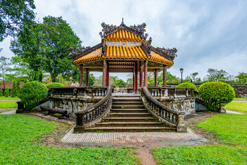Hue - Vietnam. December 08, 2015. Imperial Enclosure Top choice historic site in Hue, Vietnam. Dai Noi Palace Complex of Hue Monuments. The place that leads to the palaces of kings, is the official 