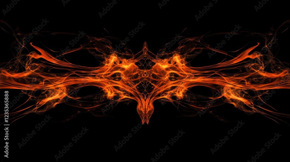 Aufkleber abstract fiery design with swirling patterns.
